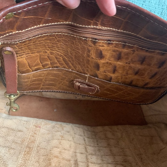 Brahmin Brown Croc-Embossed Tote - Picture 4 of 10